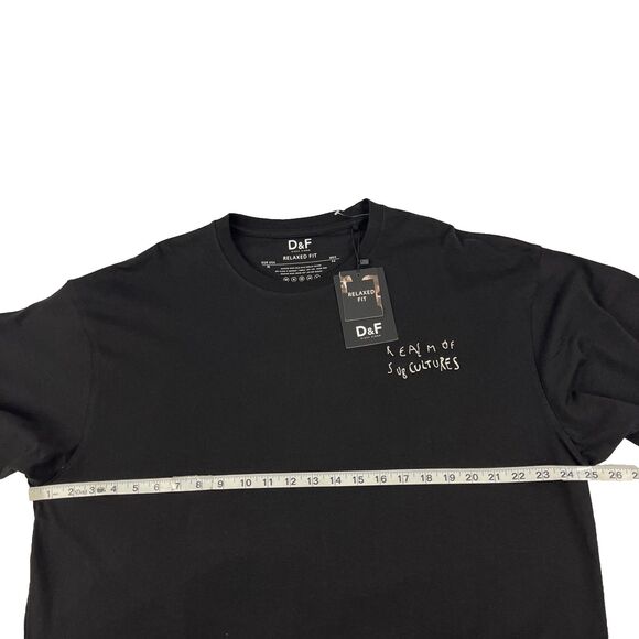 NEW Denim & Flower Men's XL Black T-Shirt "Realm of Subcultures" Relaxed NWT - Picture 5 of 7